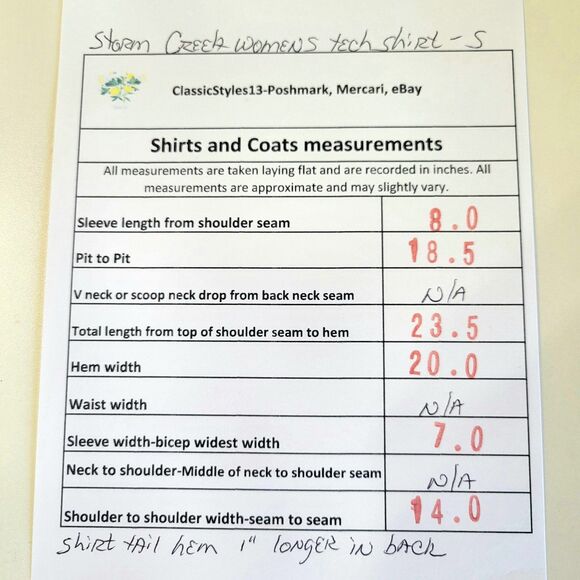 Storm Creek womens dark blue active T shirt size small NWOT - Picture 9 of 9